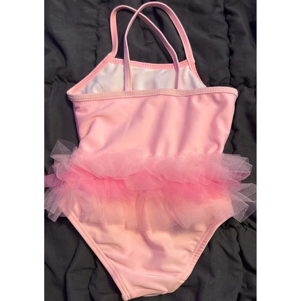 Healthtex Cat Tutu One Piece Swimsuit Mineral Pink Size 6-9M